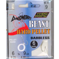 BEAST HARD PELLET SIZE 6 BARBLESS RIG Pack of 6 DINSMORES