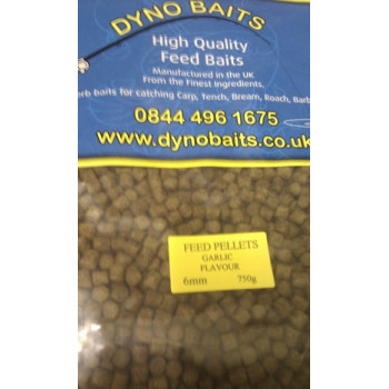 GARLIC FLAVOUR FEEDER PELLETS ( 6mm ) ( DYNO BAITS ) 750g bag