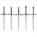 A Set of 5 Game Of Thrones Style 21cm Mini Sword Letter Openers presented in a gift box