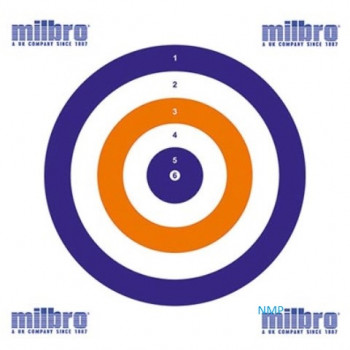 Milbro RED WHITE BLUE AIR GUN 14cm Card Targets ALL ROUNDER Pack of 100