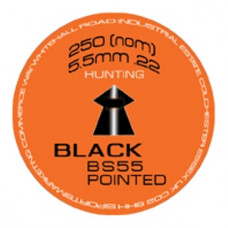 SMK BS55 BLACK Pointed Head Hunter .22 Calibre Air Gun Pellets tin of 250