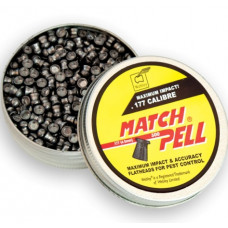 Webley Matchpell Flat Head .177 calibre Air Gun Pellets 7.90 grains tin of 500