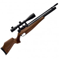 Webley Raider 12 Classic PCP Air Rifle, Ambi-Dextrous Walnut Wooden Stock 12 Shot .22 Calibre