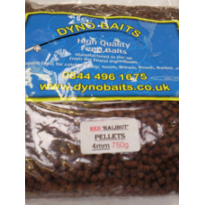 Halibut Pellets RED  4mm ( DYNO BAITS ) 750g