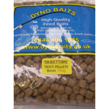 TROUT PELLETS Skretting Mainstream Coarse fish pellets  8mm Large ( DYNO BAITS ) 750g
